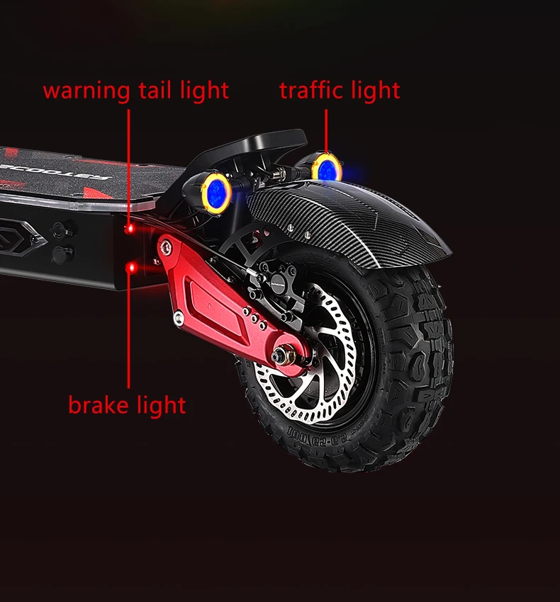 BOYUEDA S5 Elektroroller für Erwachsene, Dualmotor, faltbar, 60V38AH, 11-Zoll-Reifen, Offroad-E-Scooter – Detail 8