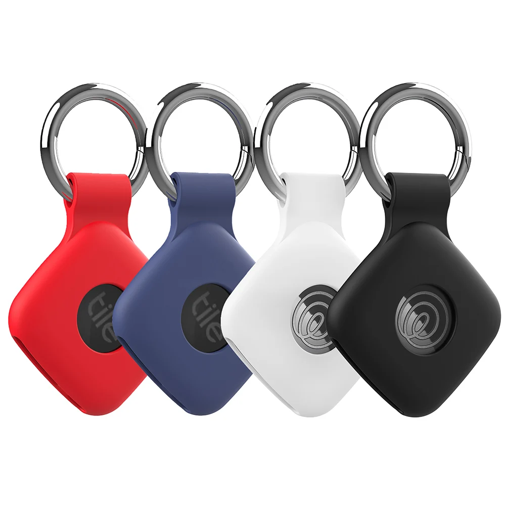 

2 PCS Silicone Case for Tile Mate 2024 2022 Soft Flexible Scratch Resistant Cover with Keychain Holder Case Smart Tracer Cover