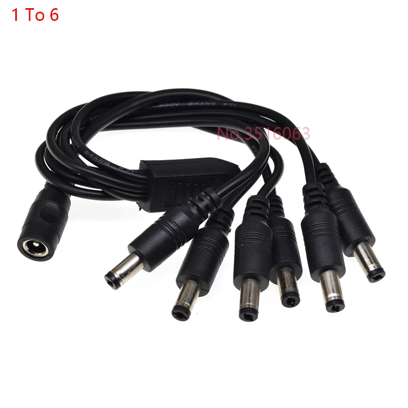 5V 12V 5.5mmX2.1mm 1 To 2/3/4/5/6/8/10/16 Way Female To Male DC Power Splitter Supply Adapter Connector Extension Cable LED CCTV