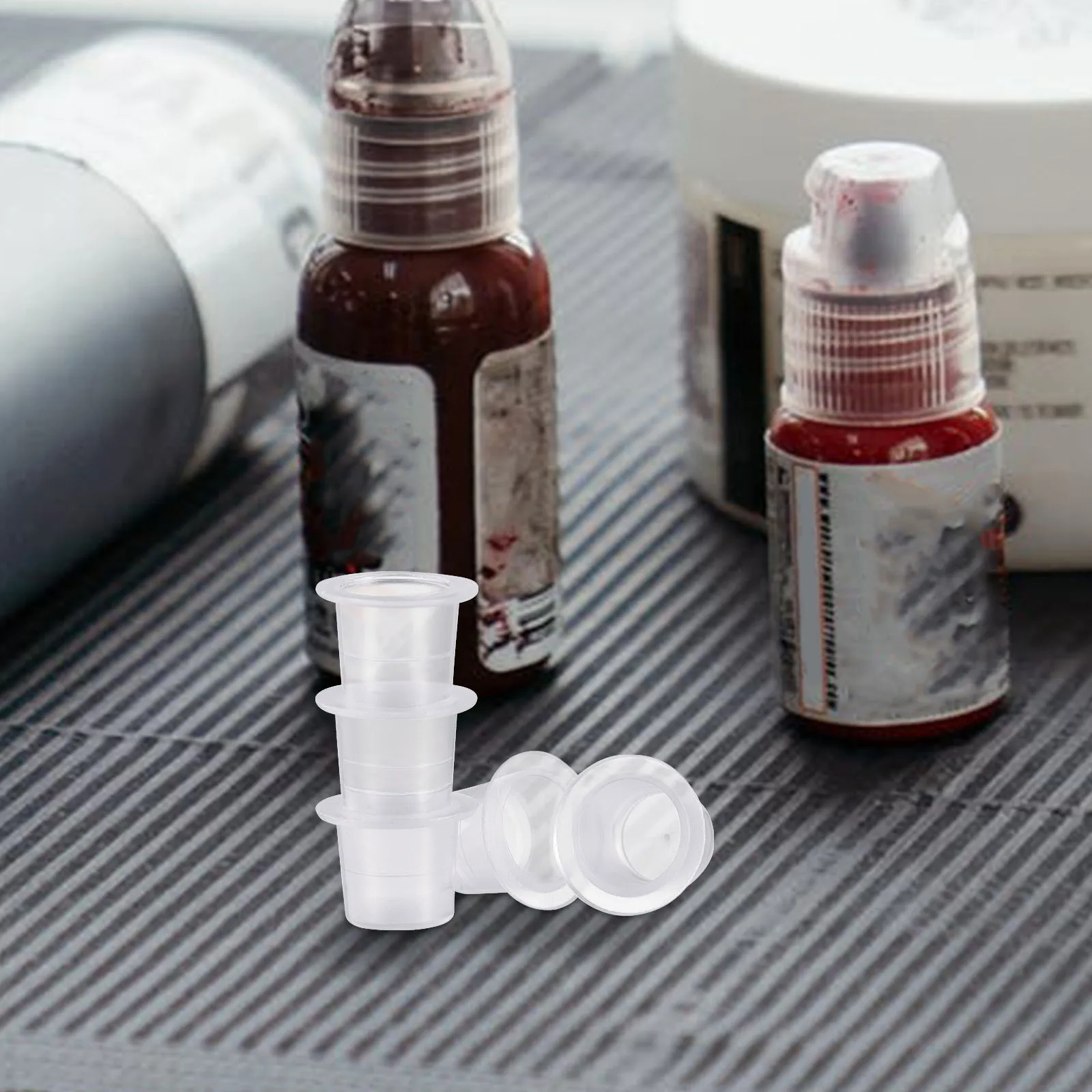 

Tattoos Pigment Cups Ink Containers Waterproof Practical Excellent Use Wide Edges Prevent Spill Hold Pigments Lightweight Easy