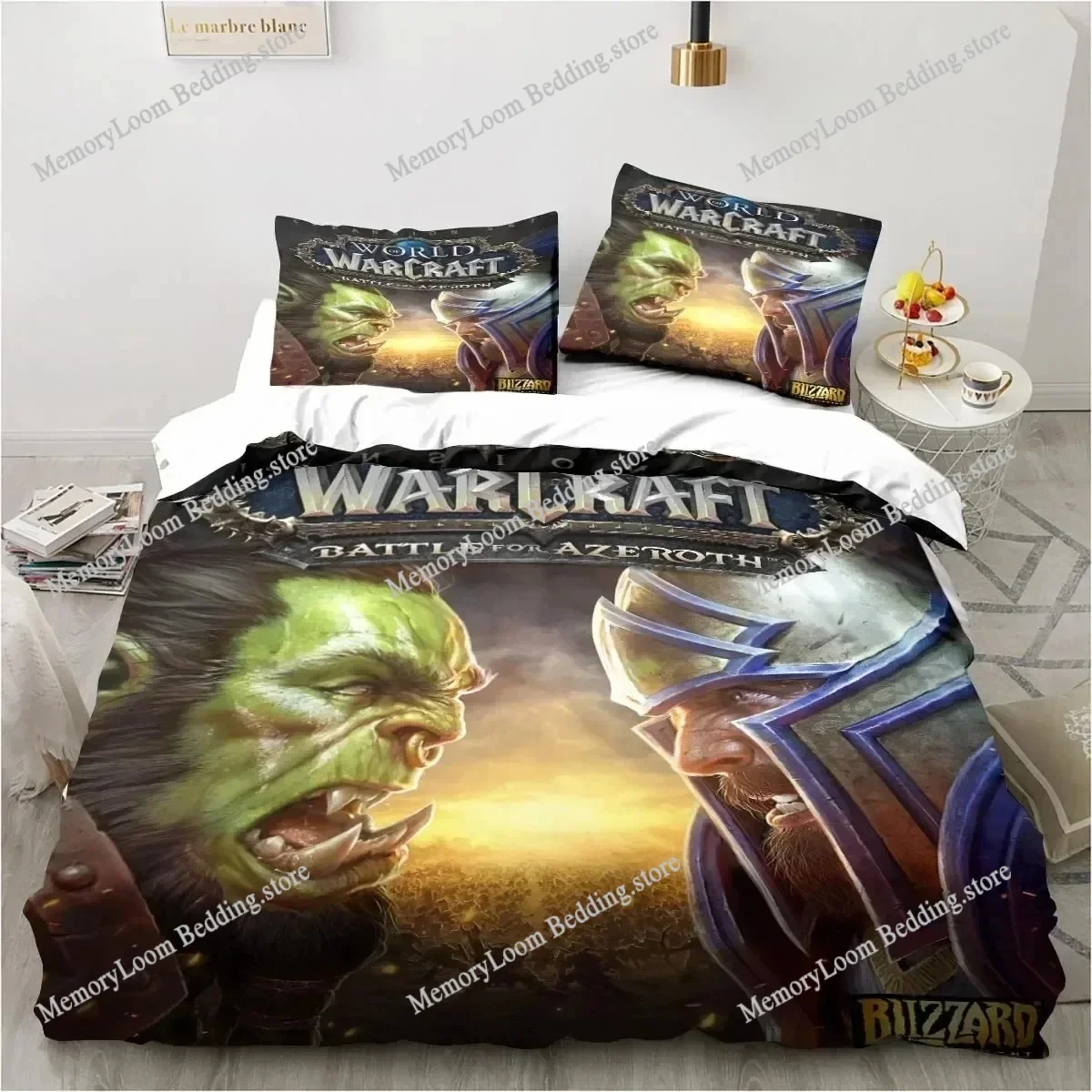 

3D Printing Game World Warcraft Bedding Set Duvet Cover Bed Set Quilt Cover Pillowcase Comforter king Queen Size Boys Adult