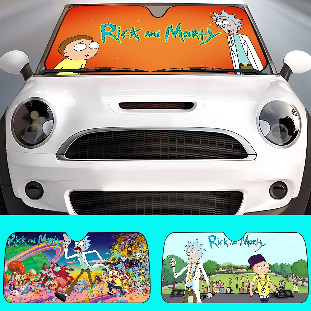 

Funny-R-Ricks-мультяшный автомобильный солнцезащитный козырек на лобовое стекло автомобиля, чехол на лобовое стекло, солнцезащитный козырек, автомобильный козырек, автомобильные аксессуары