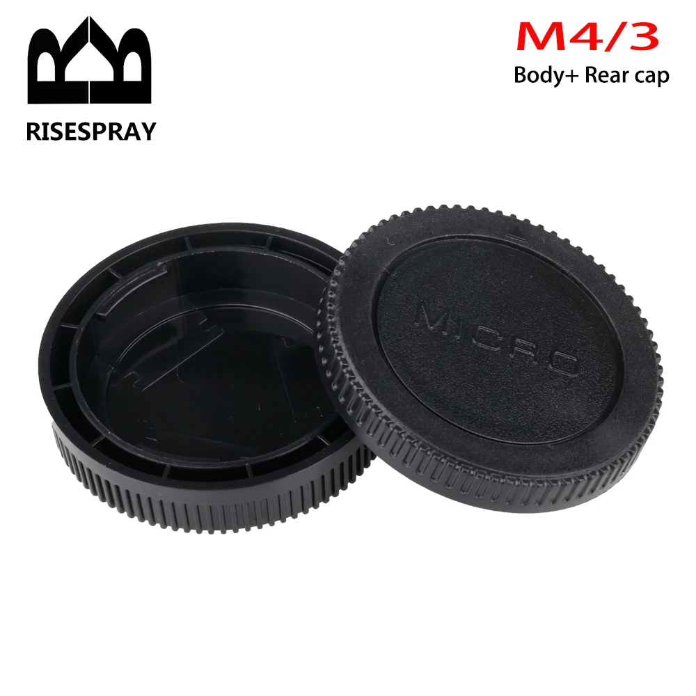 For M4/3 Micro 4/3 MFT Mount Lens Rear Cap or Camera Body Cap or Cap Set Plastic Black Lens Cover Lid for G9 GH5 GX9 EM10 EPL10
