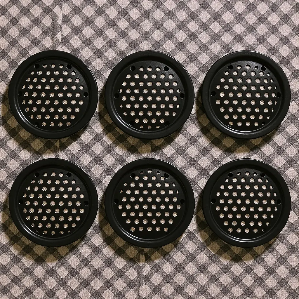 

6Pcs Metal Round Vent Mesh Cover Stainless Steel Air Vent for Cabinet Wardrobe Furniture Ventilation Holes Cabinet