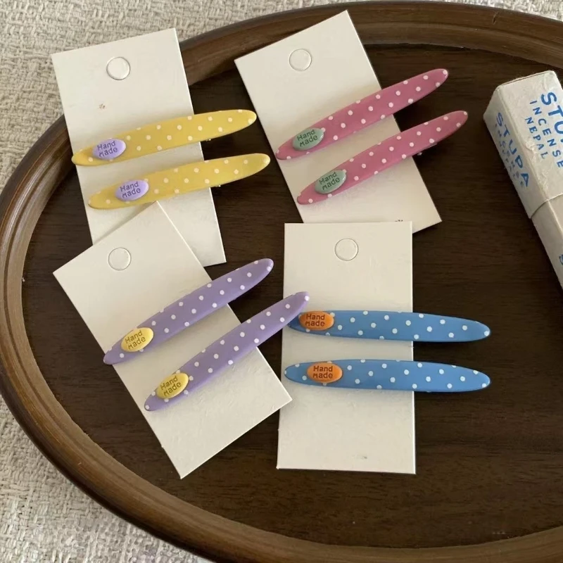 

5pc Hot Cute Colorful Dot Hairpin Hair Side Clips Grips for Girls Women Holiday Korean Hair Accessories Headband