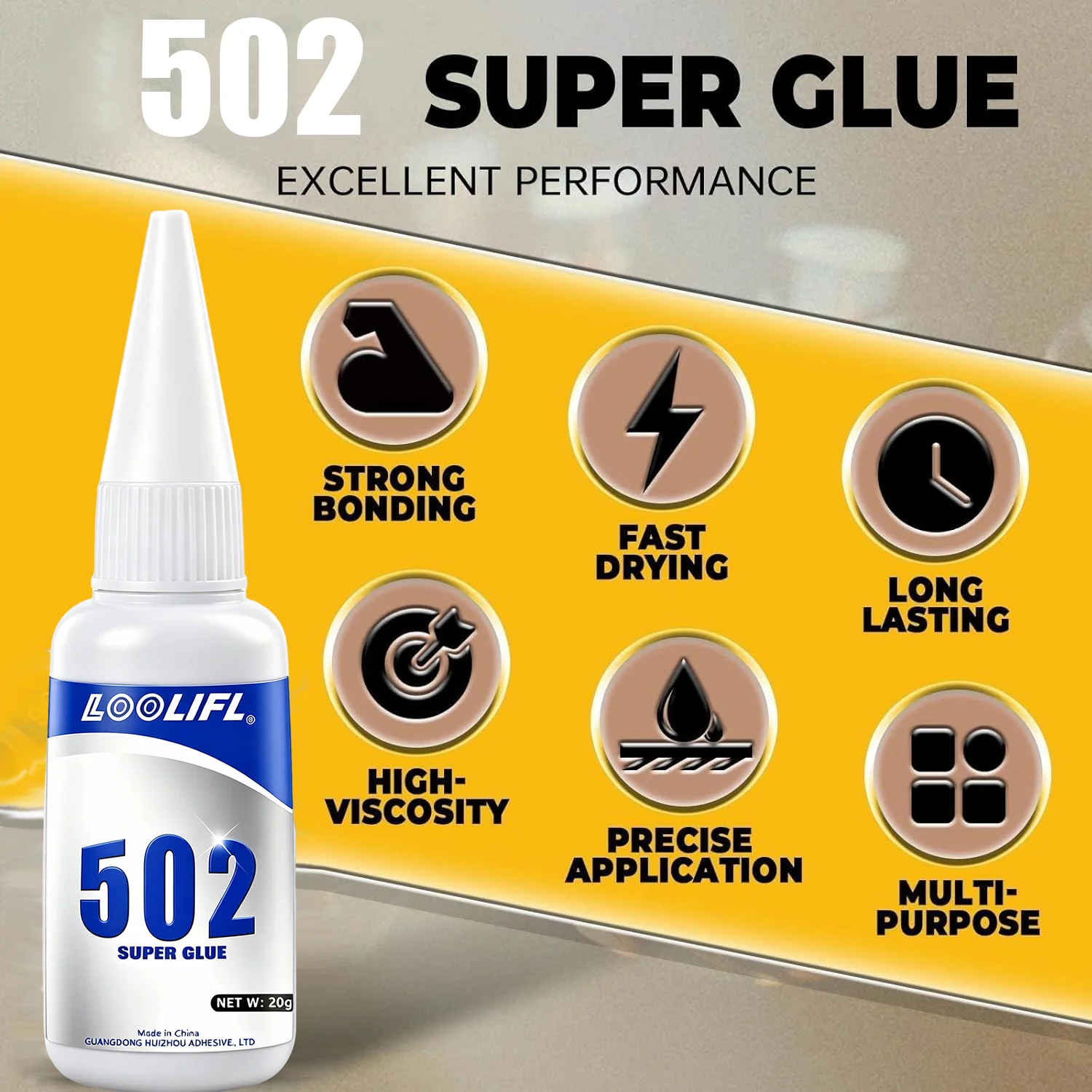 502 Fast Drying Clear Super Glue Universal Instant Strong Adhesive High Strength For Metal Plastic Rubber Wood DIY Bond Repair view 2