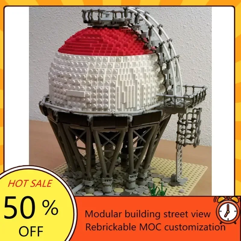 1963PCS 공장 가스 탱크 모듈 형 MOC 크리 에이 티브 스트리트 뷰 모델 사용자 정의 퍼즐 건축 교육 조립 모델 장난감 선물