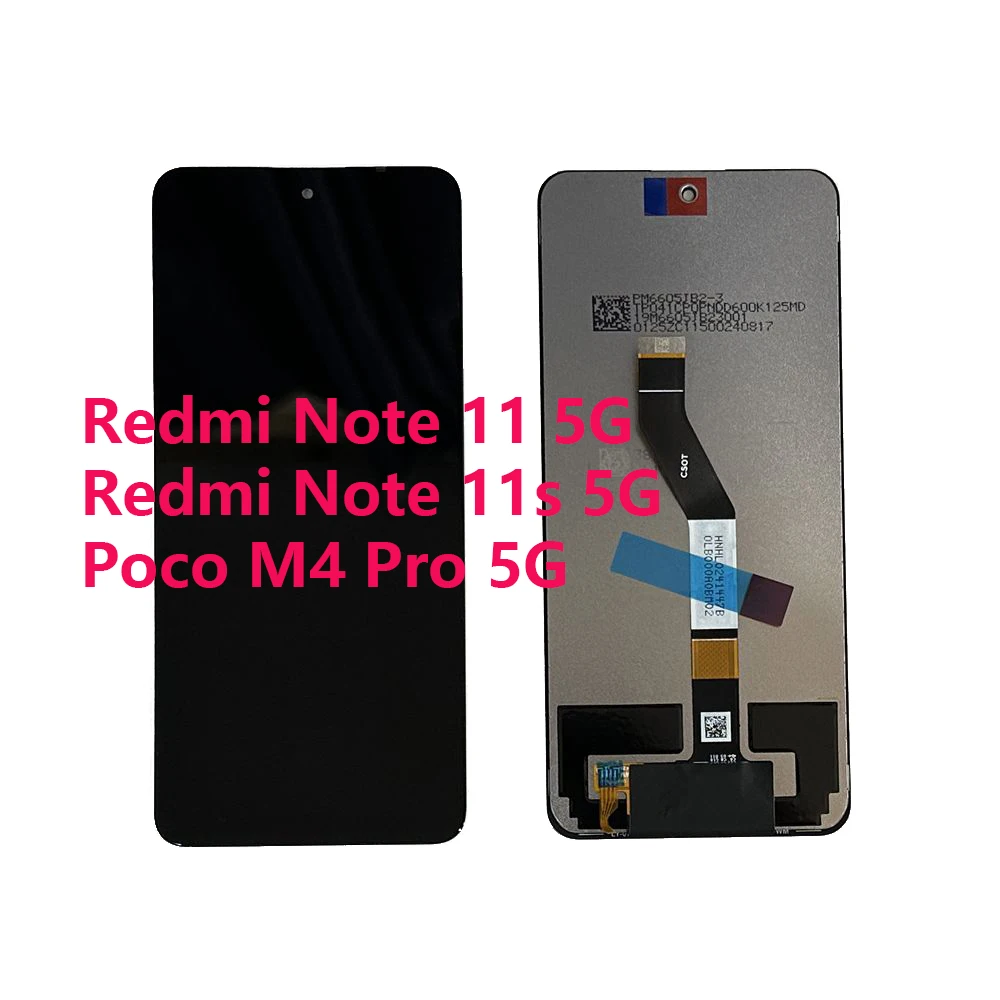 6.6''For Xiaomi Redmi Note 11S 5G Poco M4 Pro 5G WithFrame LCD Display Touch Screen Digitizer For Poco M4 Pro 5G 21091116AG LCD