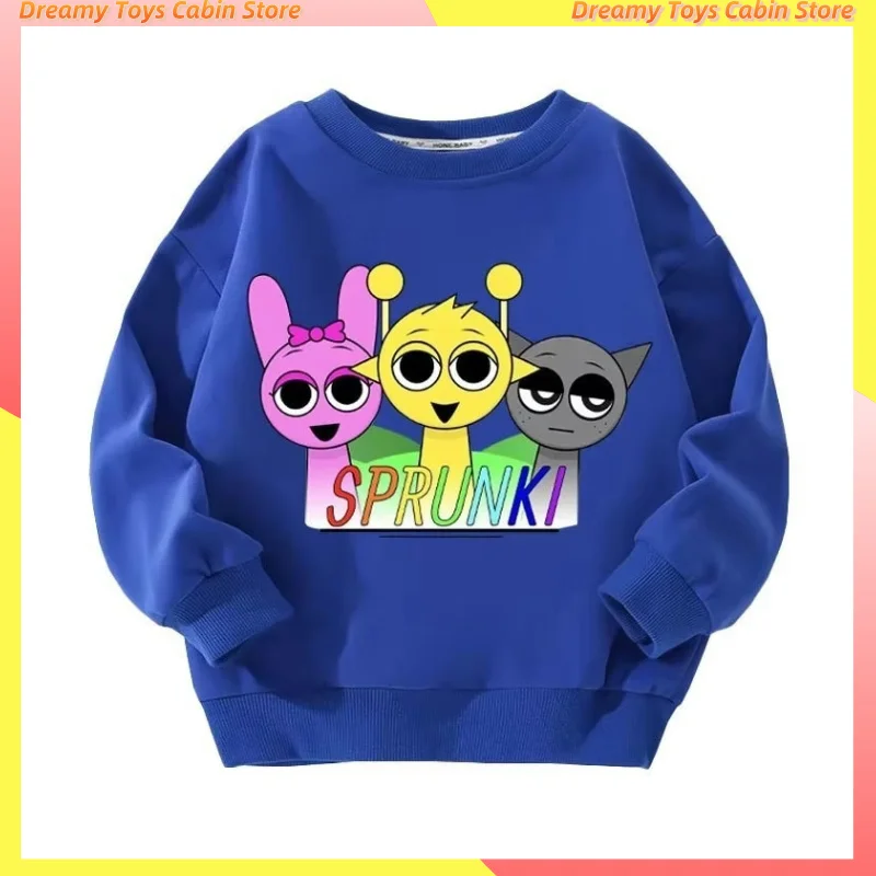 Sprunki Hoodie Kid Ncredibox Cartoon Game Figure Warm Thickening Sweatshirt Cosplay Costume Pullover Tops Hoodie Clothes Gift