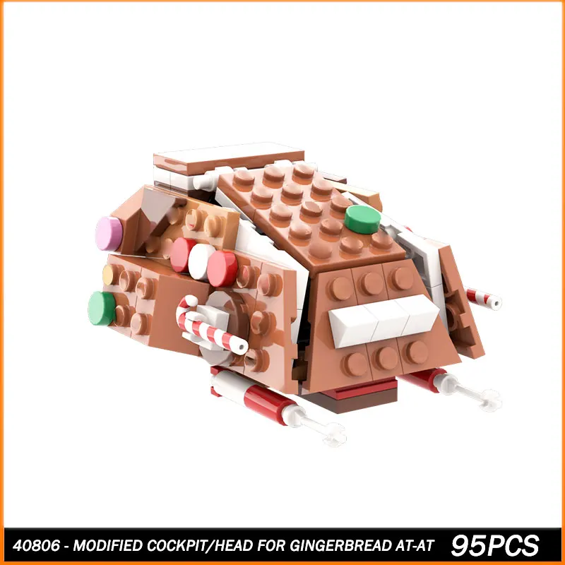 

Строительные блоки MOC, серия «Космические войны», MOC, пряничный космический корабль, креативная образовательная игрушка-головоломка, Juguetes, рождественские подарки, 95 шт.