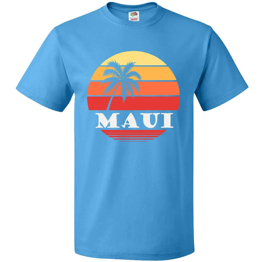 Maui Hawaii Vacation T-Shirt Hawaiian Cruise Souvenir Surfing Beach Unisex T-shirts Cotton Luxury Brand Vintage Oversized