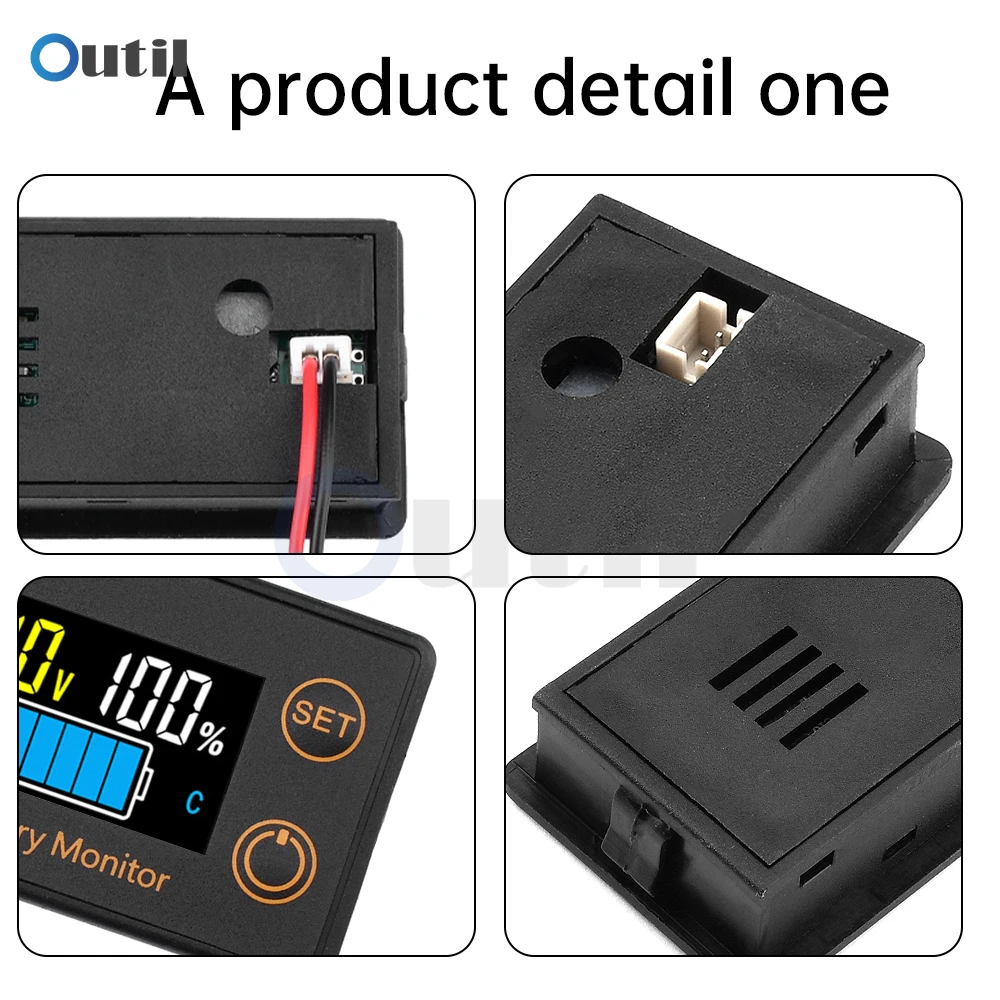 6139 Digitale Display Spanningsindicator Batterij Algemene Dc 7-100V Zuur/Ternaire Lithium/Lithium Ijzer Batterij Capaciteit Detector