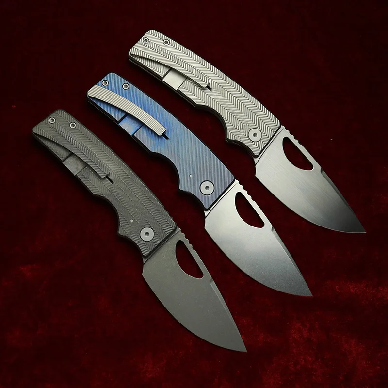 LEMIFSHE Made V3 OZ Rosie XL  60+HRC Real M390 Steel Blade Titanium handle   Pocket EDC Tool Camping Outdoor Folding Knife