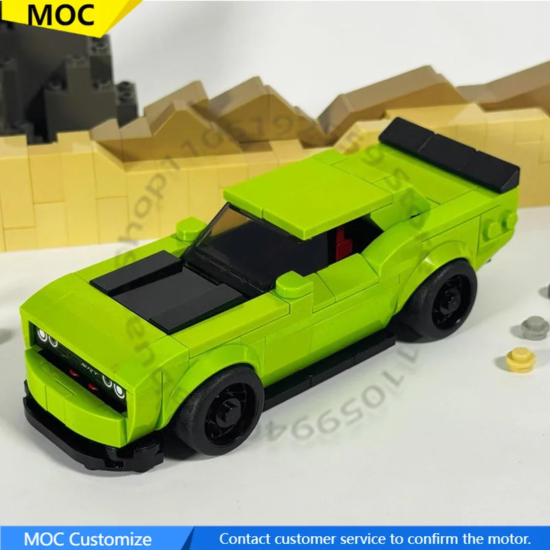 223 PCS Supercar Bob & Weave Challenger MOC Customize Modular Building Block Popular Kids Creative Design DIY Birthday Toy Gift