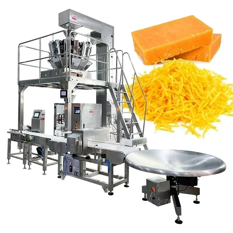 For IKE Full Automatic Refrigeration Scale Weighing 50-1500G Sliced Shredded Cheese Packing Machine