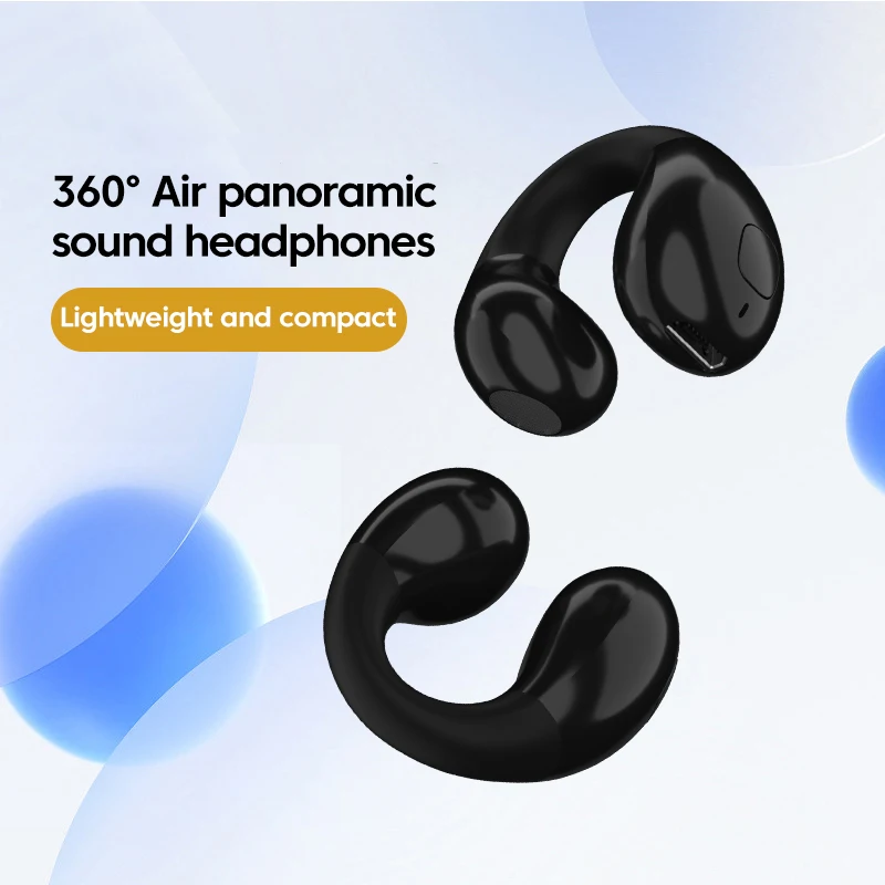 Clip Ear OWS Wireless Headphones Bluetooth 5.2 Headset Bilateral Stereo Noise Reduction HiFi Earphones For Mobile Phone Earbuds