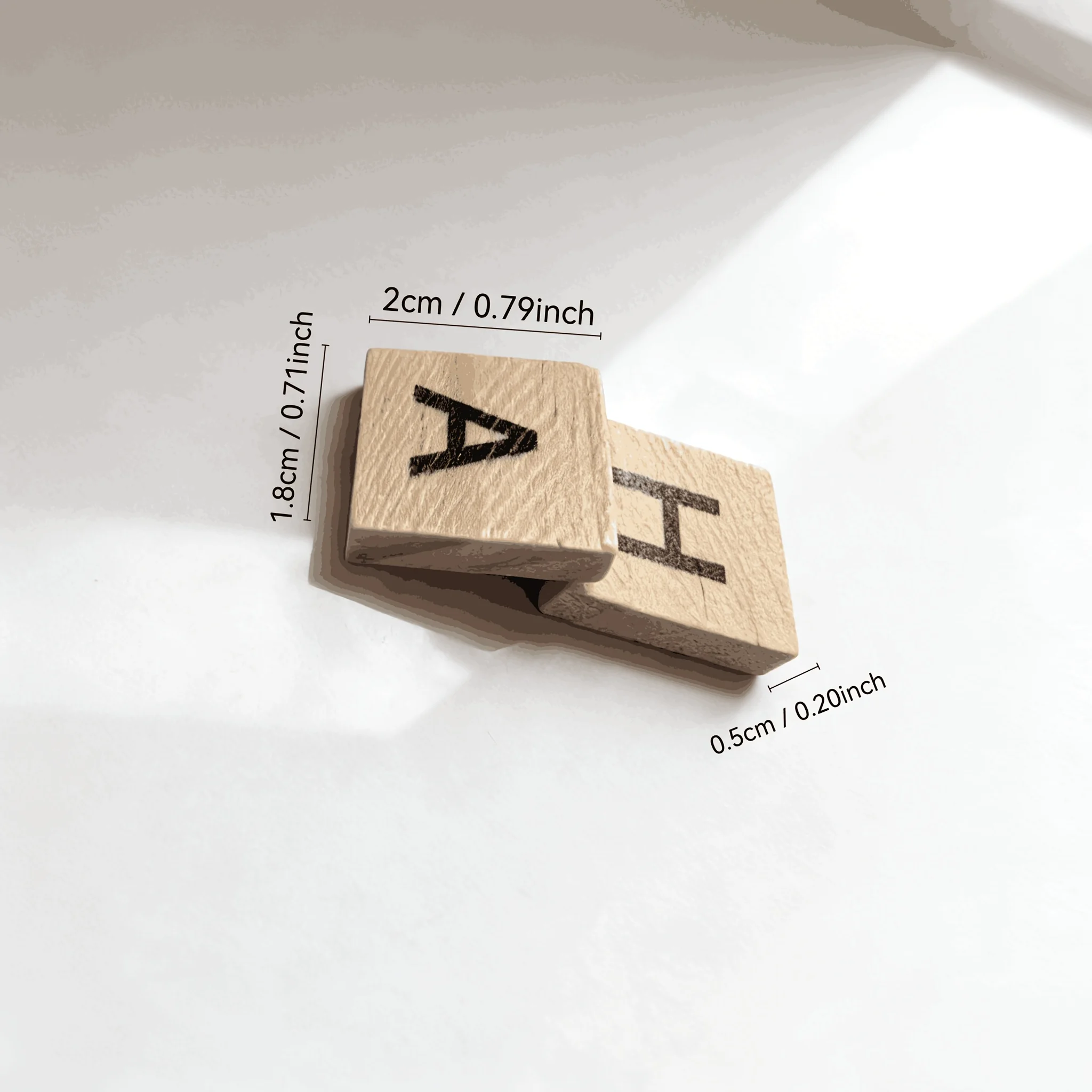 100PCS  Wooden Letter Cubes for Crafting, Featuring Letters A-Z Name Perfect for Handmade And Small Party Embellishments