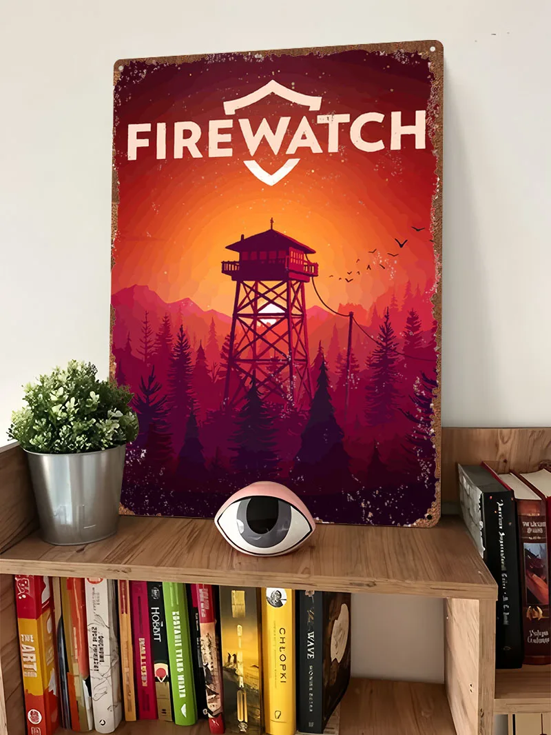 Firewatch لعبة ملصق فني لعبة صفيح تسجيل غرفة نوم الديكور غرفة المعيشة علامات معدنية مخصصة لتزيين غرفة الألعاب