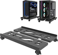 Soporte de torre para PC móvil ajustable con ruedas debajo del escritorio soporte de CPU soporte de Host de computadora móvil estable ajustable para oficina en casa