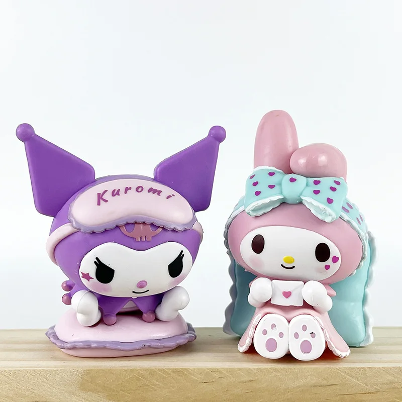 Kuromi Sanrio My Melody Blind Box Torba niespodzianka Lucky Pajamas Seria zabawek Śliczny model postaci Kolekcja dla fanów Zabawka