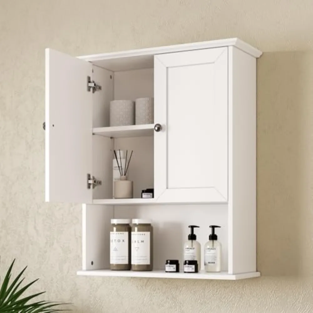 Medicine Cabinet, Over The Toilet Storage Cabinet, 24x30 Inch Wall Mount Bathroom Storage Cabinet with 2 Doors &