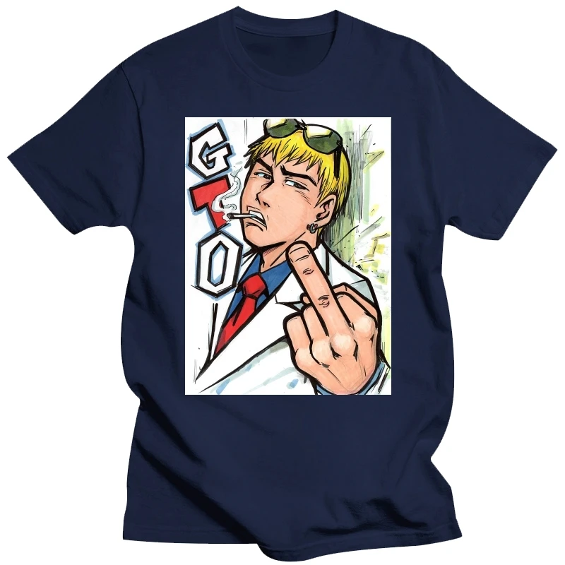 Great Teacher Onizuka GTO Манга Забавная летняя футболка с аниме Хлопковая мужская футболка Новая футболка женская Great Teacher Onizuka GTO Манга Забавная летняя футболка с аниме Хлопковая мужская футболка Новая футболка женская