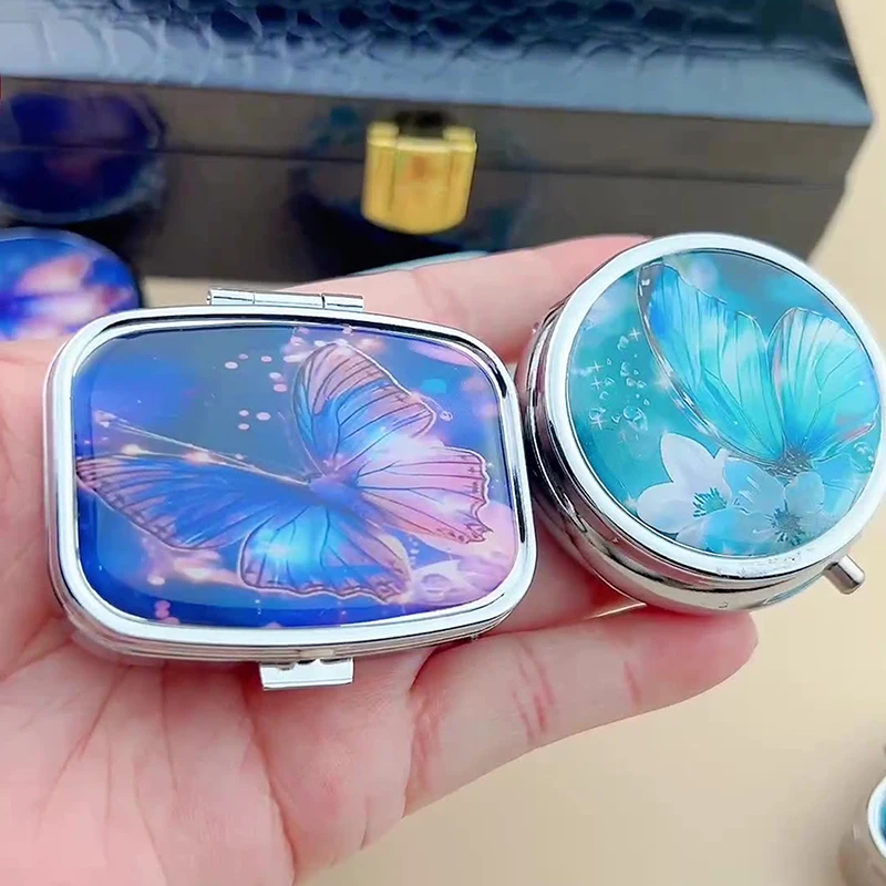 صندوق دواء معدني لتغليف حبوب القزحية منتجات صحية حقيبة تخزين مقاومة للرطوبة نعش عصري مخصص #2