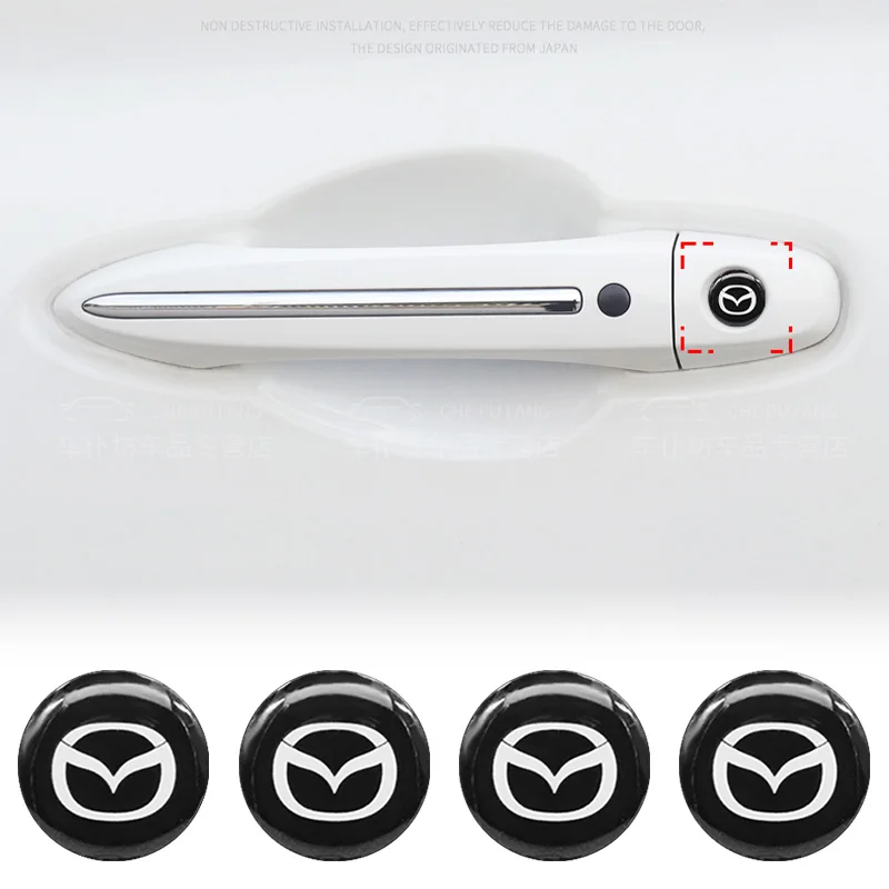 

14mm Car Door Keyhole Stickers Auto Lock Protection Decals Accessory for Mazda 2 3 6 CX-3 CX-5 CX-8 MX-30 MX-5 BT-50 ATENZA Vehi