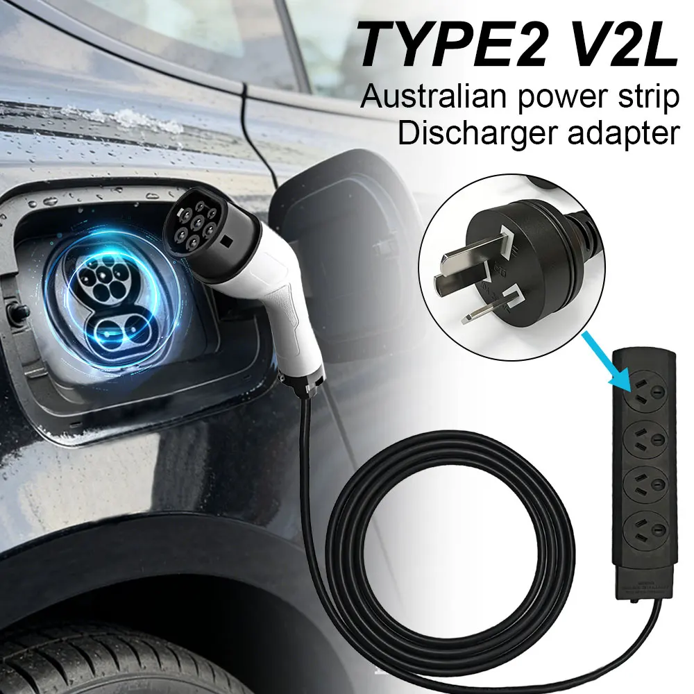 

For MG ZS BYD ATTO 3 ZEEKR XPENG NAMMI Geely Jaecoo Omoda Brand EV Australian socket Type2 V2L discharger Outdoor Car Discharge