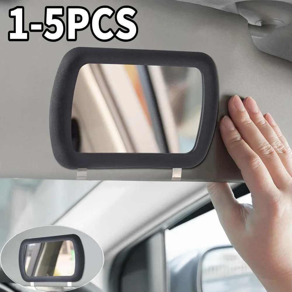 1-5pcs Universal Automobile Make Up Mirror Portable Car Sun Visor Cosmetic Mirror Auto Ladies Makeup Mirror Car Interior Parts