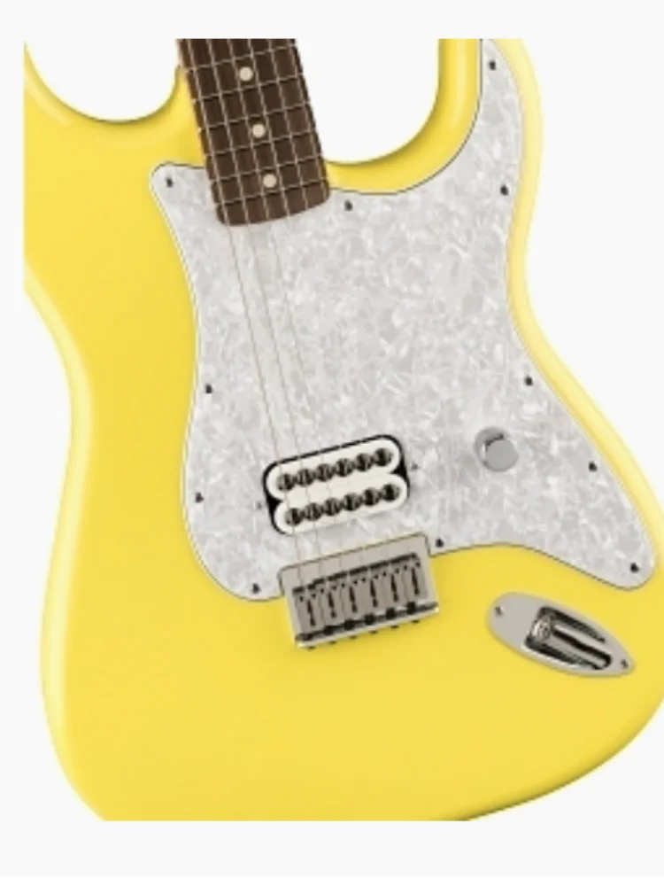 New!!!!!! Light Yellow Color Tome Delong ST Electric Guitar, Solid Mahogany Body ,Rosewood Fretboard, White pearl Pickguard