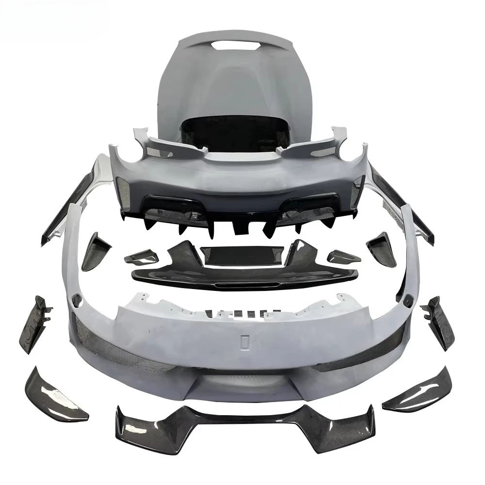 High Quality Bodykit PISTA Style Carbon Fiber Body Kit Bumper Spoiler Trunk Accessories Bodykit for Ferrari 488GTB