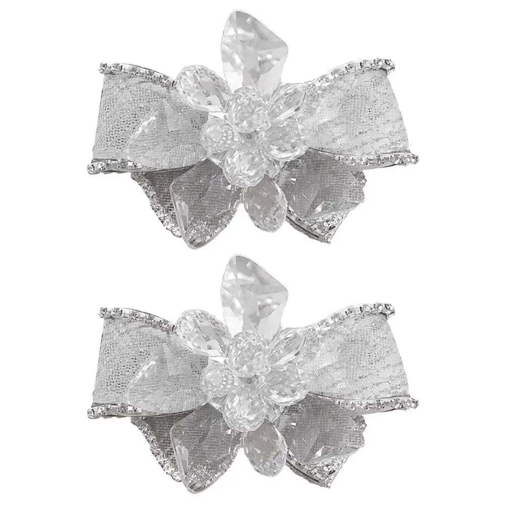 

2 Pcs Rhinestone Jewelry Shoe Brooches Clips Women Sports Wedding Crystal Bowknot DIY Shoes Accessories Premium Material Fashion