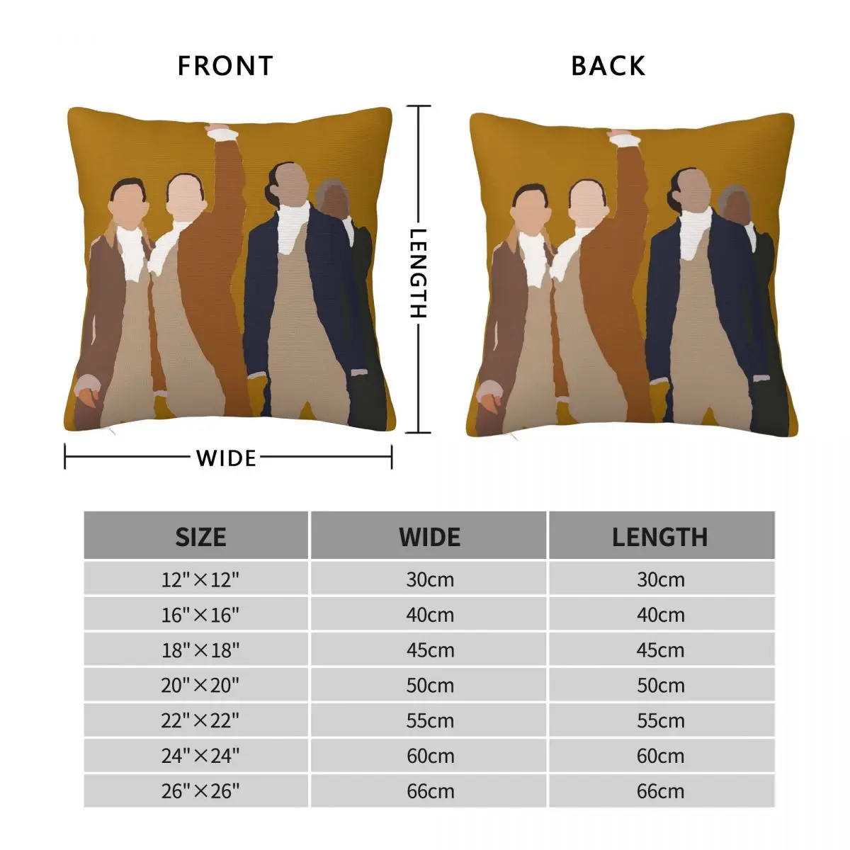 Hamilton My Shot Square Pillowcase Pillow Cover Polyester Cushion Zip Decorative Comfort Throw Pillow for Home Living Room