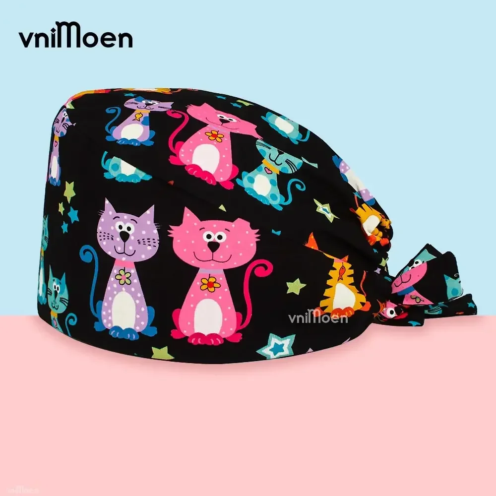 surgery cap women nurse hair cap Clean protection Nursing work cap high quality Breathable Cotton scrub hat wholesale scrubs cap