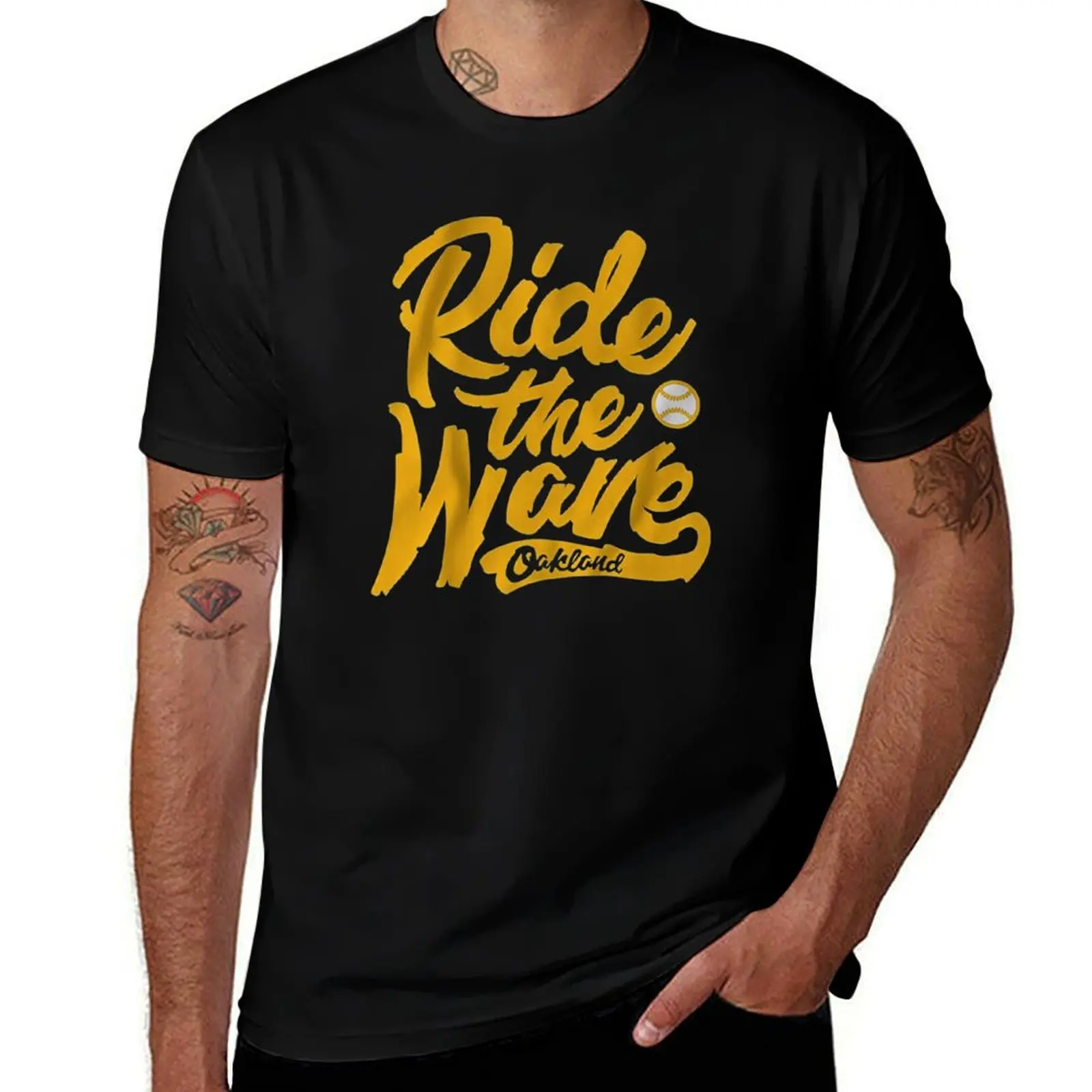 

Ride the wave Oakland T-Shirt Thanksgiving Casual Tee