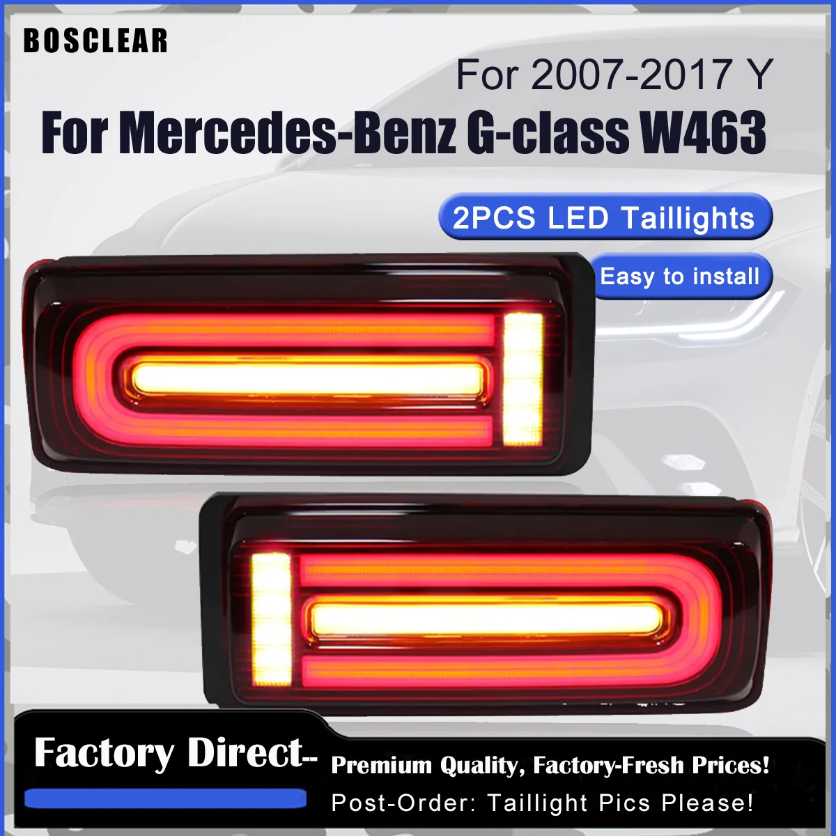 

Taillights Assembly for Mercedes Benz G-Class W463 G63 G350 G500 2007-2017 Modified LED Turn Signal Rear Lamps Auto Accessories