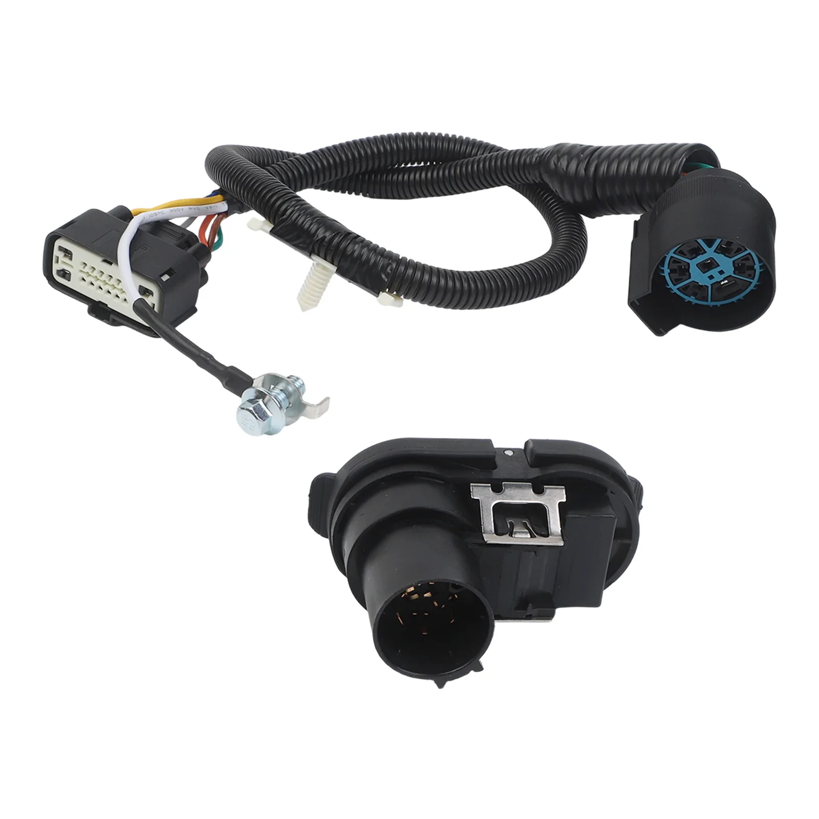 

Для Ford F150 2009 2014 задний жгут проводов фаркопа прицепа с 7-лезвийными круглыми и 4-контактными плоскими разъемами прицепа