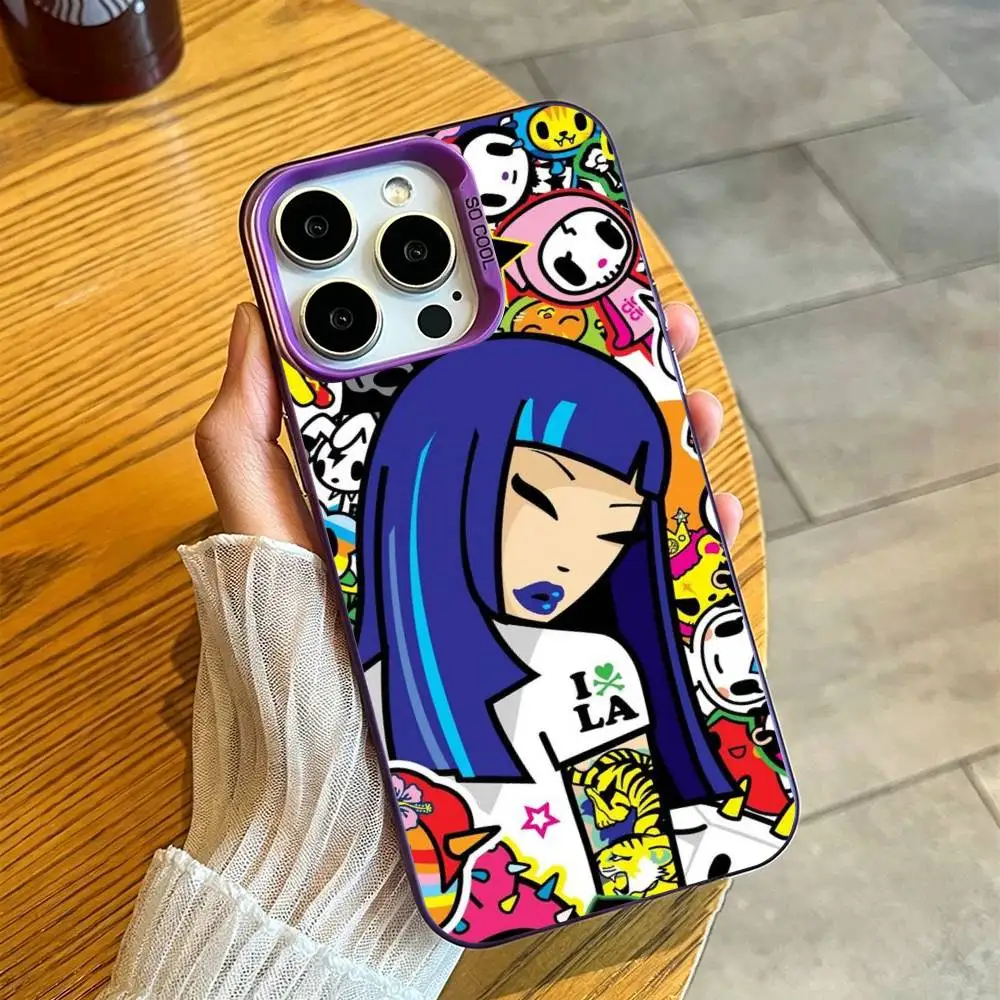 Japan Fashion Cartoon Tokidokis  Phone Case For iPhone 17,16,15,14,13,12,11 Plus,Pro Max,XS,Purple Silver Phone case Funda Cover view 4