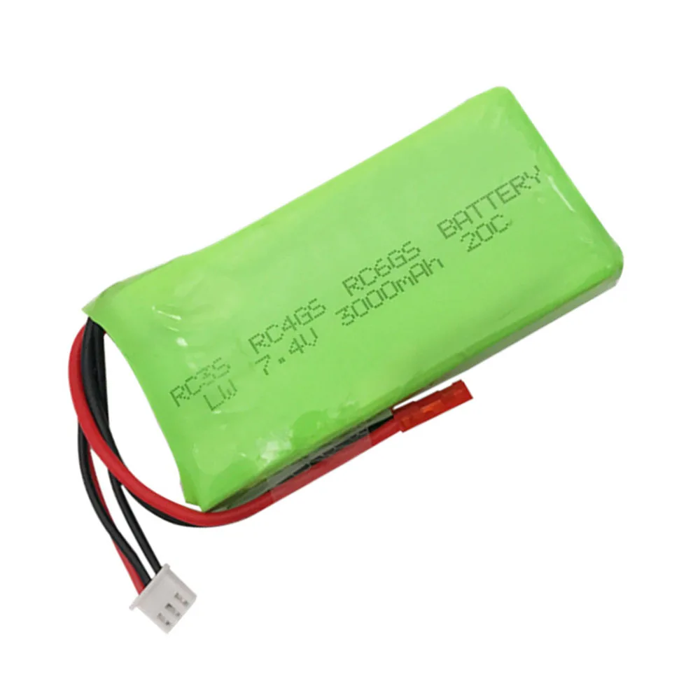 7.4V 3000mah 2S 20C Lipo Battery JST Plug For Radiolink RC3S RC4GS RC6GS Transmitter Li-Polymer 7.4 v 3000mAh lipo Battery 1pcs