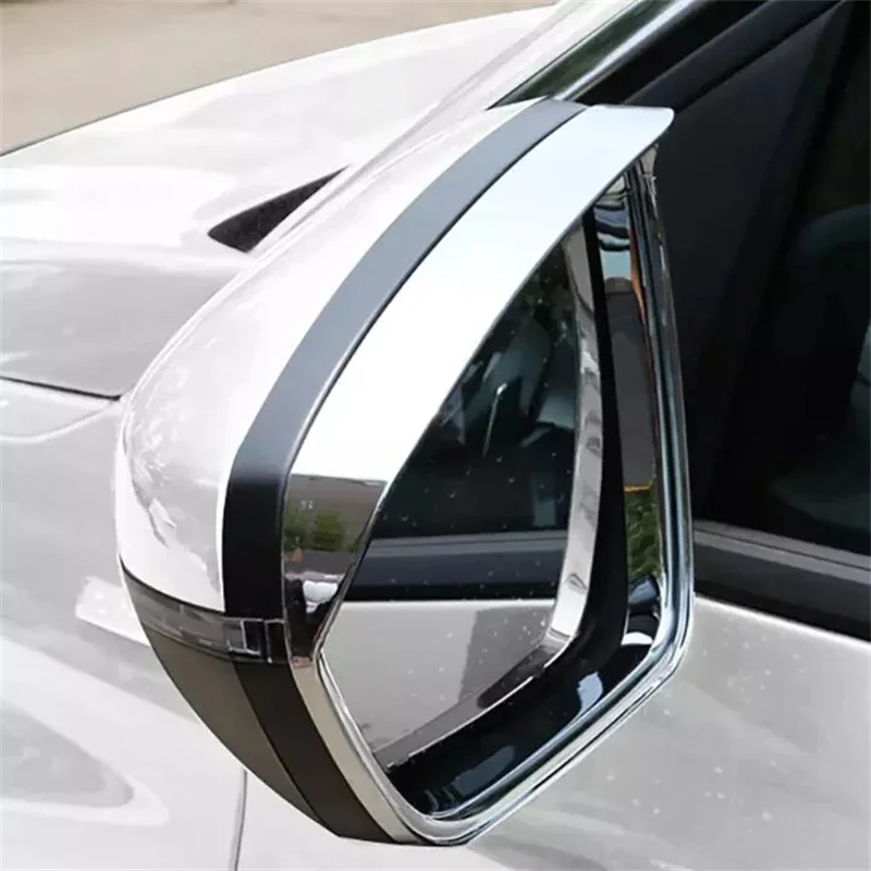 Carbon fiber For Peugeot 3008 GT 2017- 2021 Carbon Fiber Sun Rain Guard Shield Deflector Trim Side Door Mirror Cover Styling