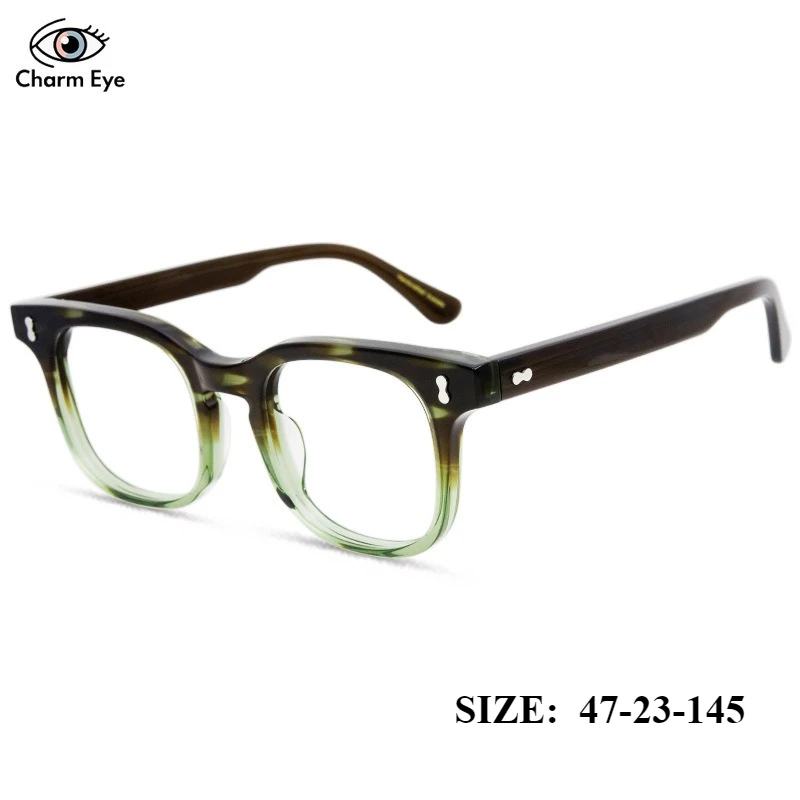 

Новые женские квадратные очки, модные рисовые ногти, высококачественная ацетатная оправа для очков, ретро оптические мужские очки для близорукости по рецепту