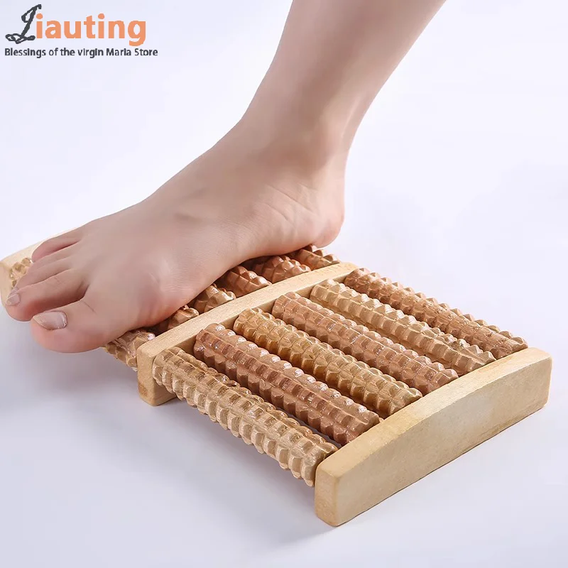 Wooden Foot Massager Roller Relieves Plantar Fasciitis Heel Arch Pain Stress Relief Relaxation For Health Care Feet Massager