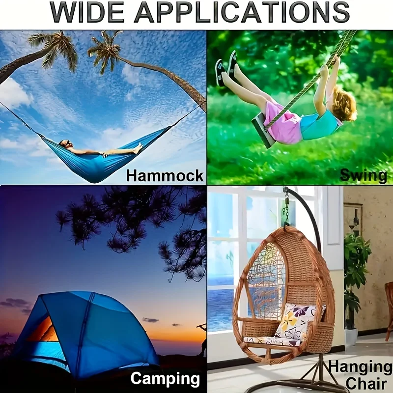 10er-Pack Outdoor-Schlüsselanhänger, 50 mm Federverschlusshaken, Karabiner, Schlüsselanhänger, langlebige Federverschlüsse für Camping und Reisen – Detail 4