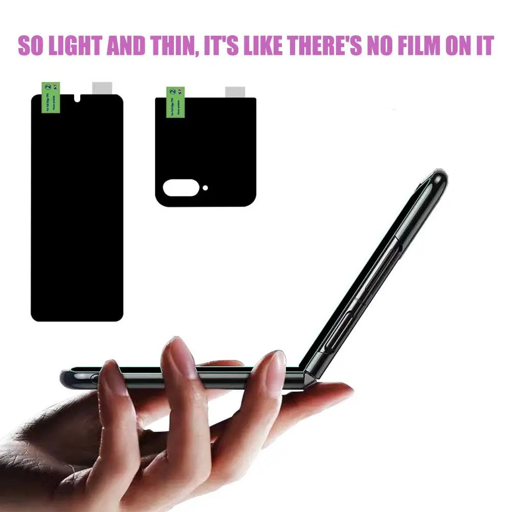 Privacidade Protetor de Tela, Folding Seamless, Anti-Peeping Hidrogel, Cobertura Completa, Anti-Scratch, Película Macia, R2D9 protetora, 5G