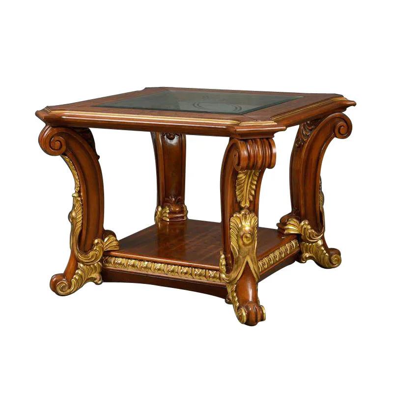 

Mahogany furniture French living room corner table side villa