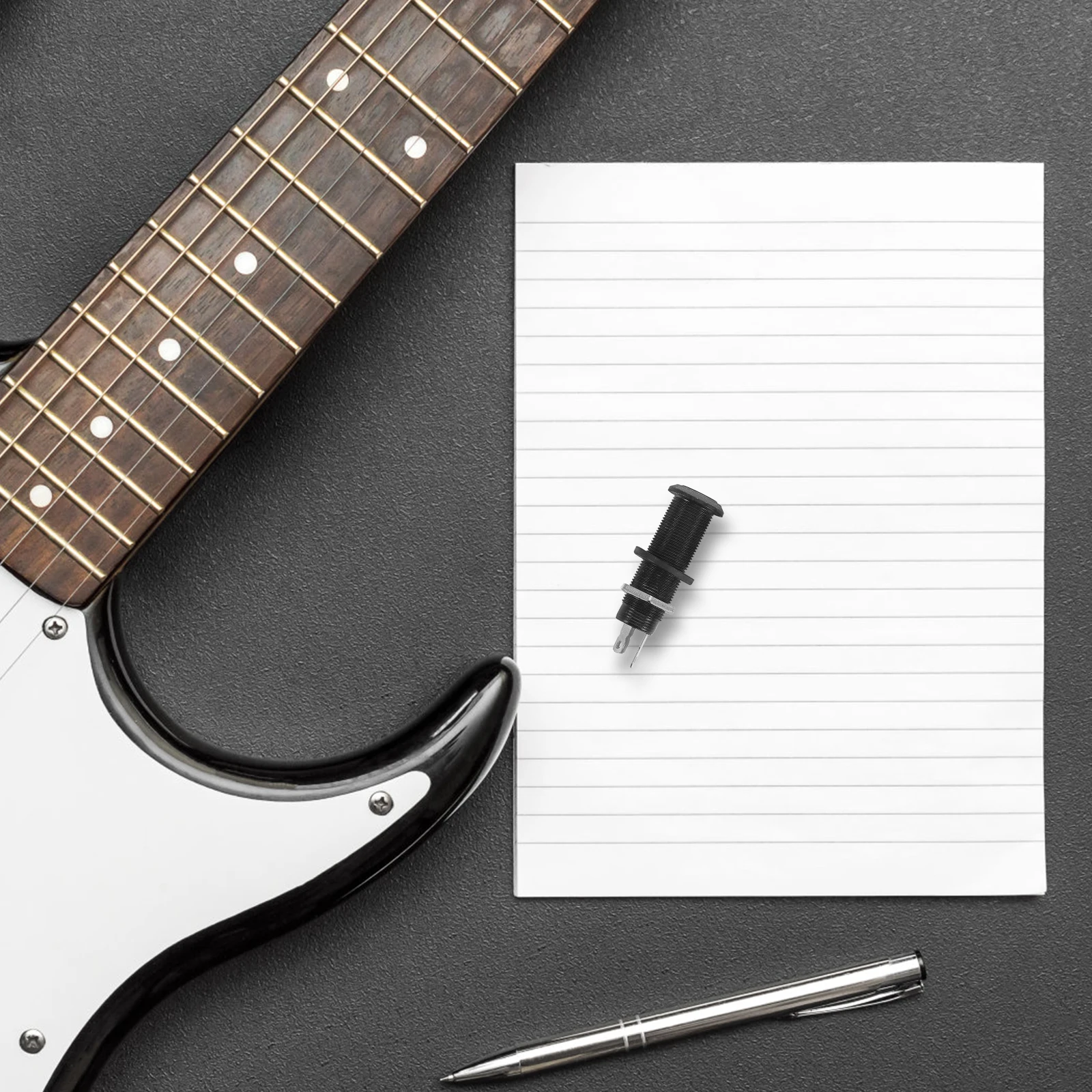 

Electric Guitar Output Jack Socket Metal Barrel Jack Endpin Plug Flush Mount for Guitar Bass Acoustic Metal Electric Plug