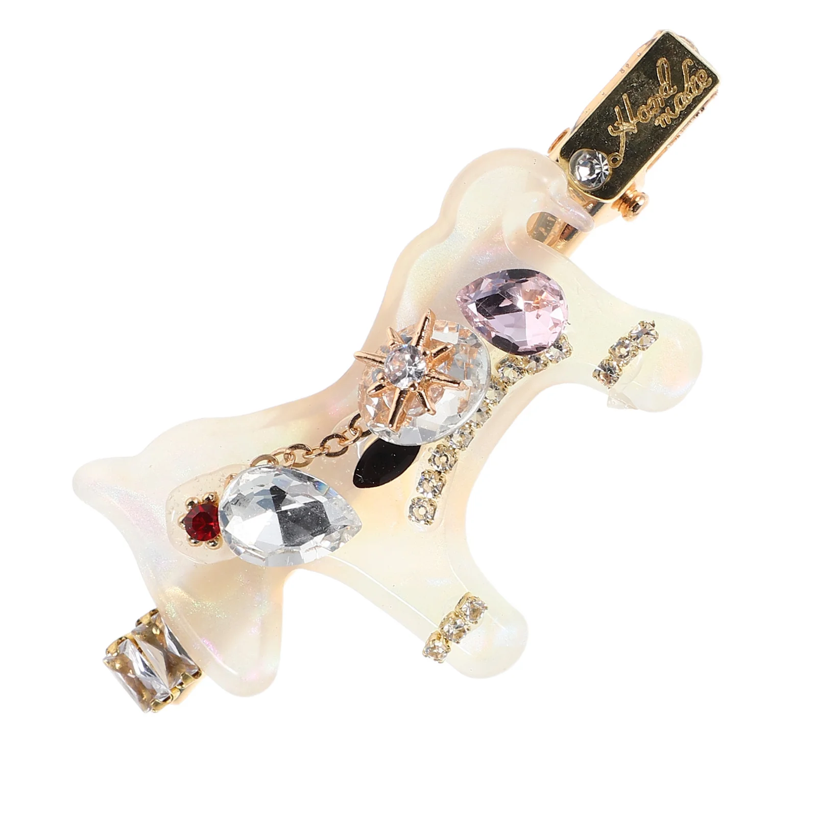 

Horse Design Rhinestone Hair Clip Sparkling Zodiac Barrettes for Women Chinese New Year Party Jewelry Decor Fine Thick Hair