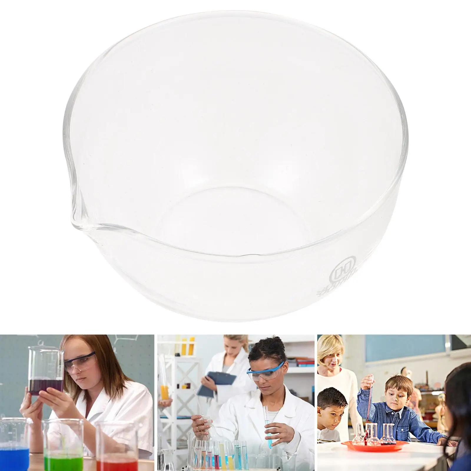 Bassins à vaisselle d'évaporation en verre, bols ronds multifonctionnels pour laboratoire, salle de classe, usage domestique