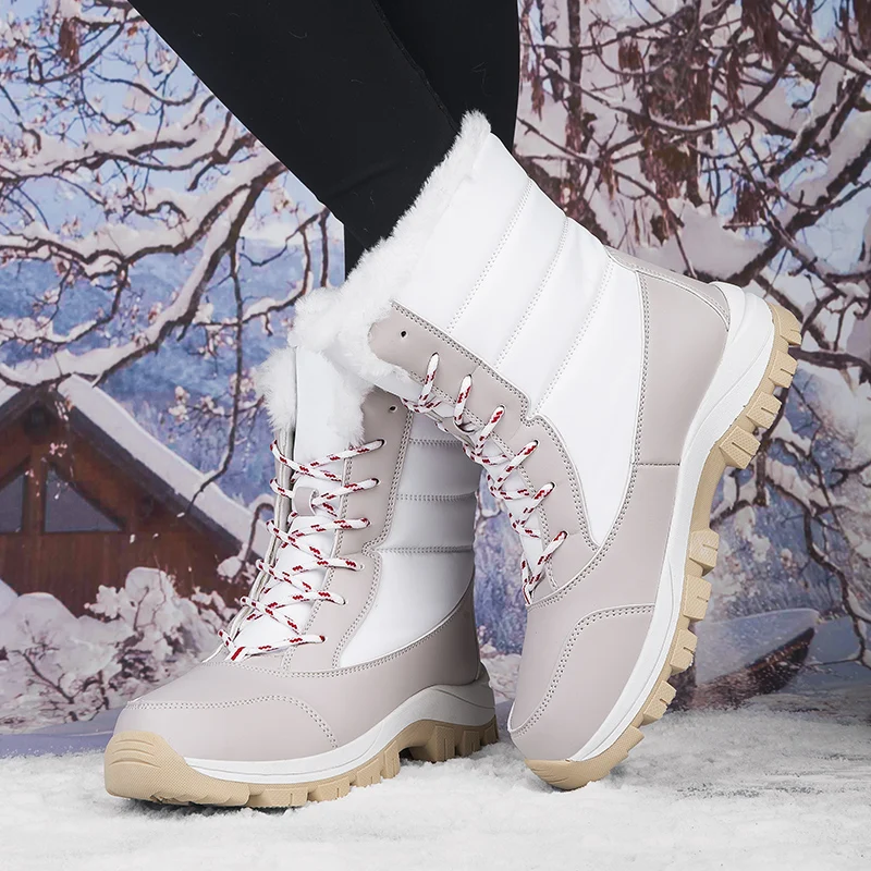 Outdoor High Top Warm Women\'s Boots 2024 Snow Boots Winter Cotton Shoes Hiking Casual Shoes Neutral Hiking Boots Fast Delivery